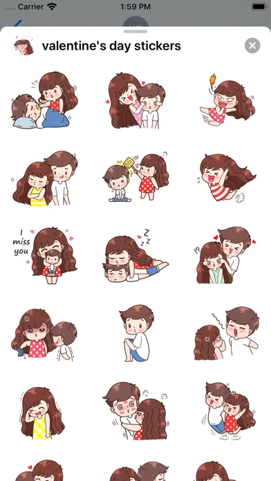 valentine's day sticker应用截图