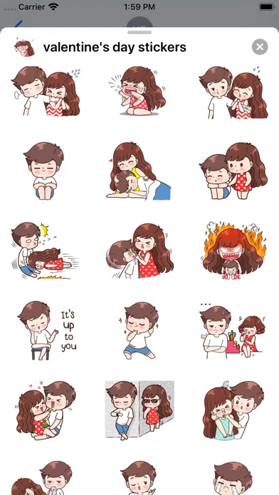 valentine's day sticker应用截图