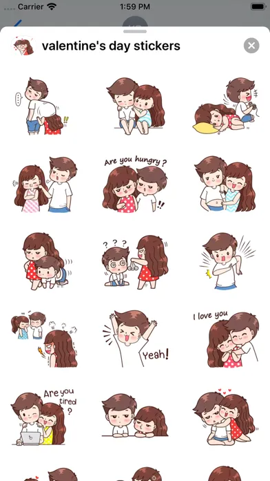 valentine's day sticker应用截图