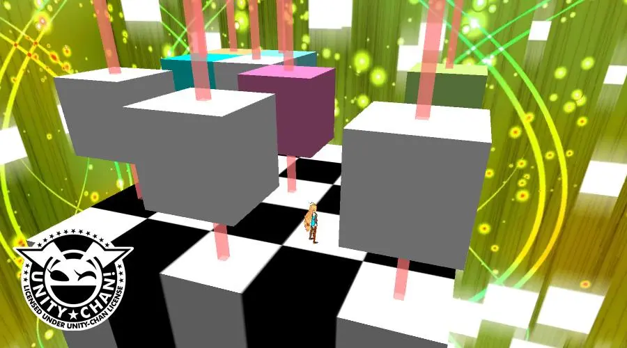 Tangkapan layar UnityChan JumpGame