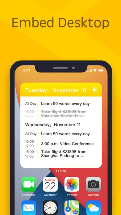 YYNote:todolist&memo&calendar سکرین شاٹس