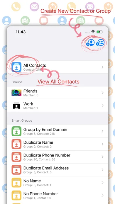 Скриншоты Unified Contacts