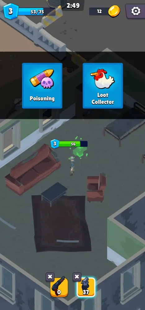 Capturas de tela do Invaded Island