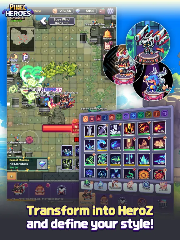 Pixel Heroes Adventure : MMO iPad  Screenshots