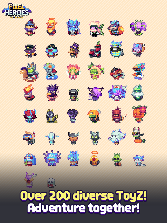 Capturas de tela do Pixel Heroes Adventure : MMO iPad 