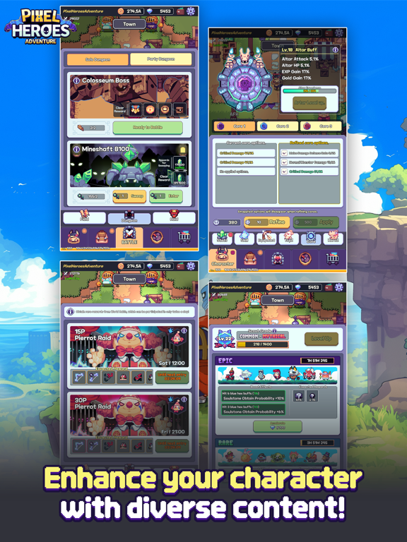 Capturas de tela do Pixel Heroes Adventure : MMO iPad 