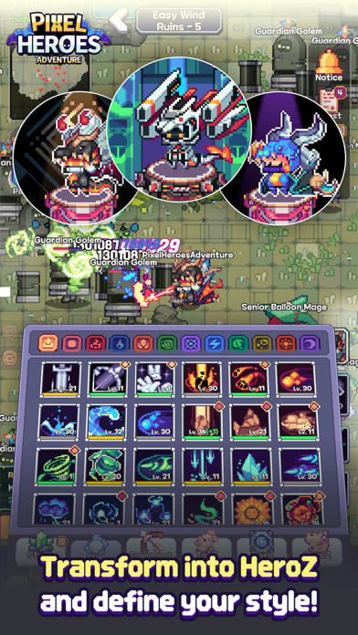 Capturas de tela do Pixel Heroes Adventure : MMO