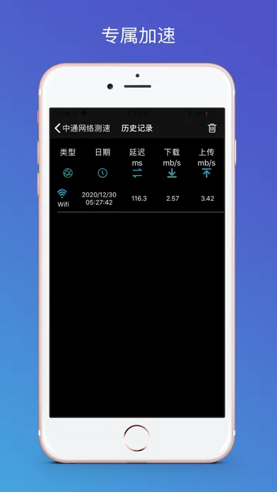 中通网络测速應用截圖