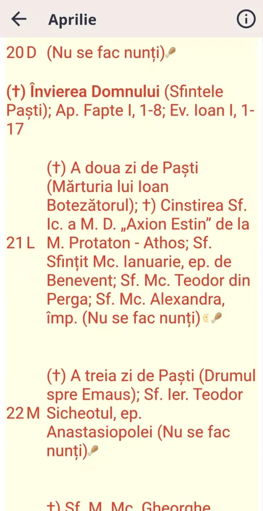 Calendar Creştin Ortodox 2025 Screenshots