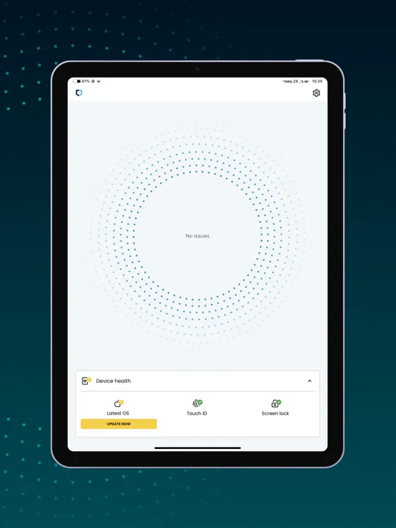 Tangkapan skrin Executive Threat Protection iPad 
