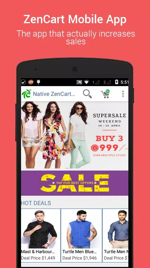 ZenCart Mobile App Ekran Görüntüleri