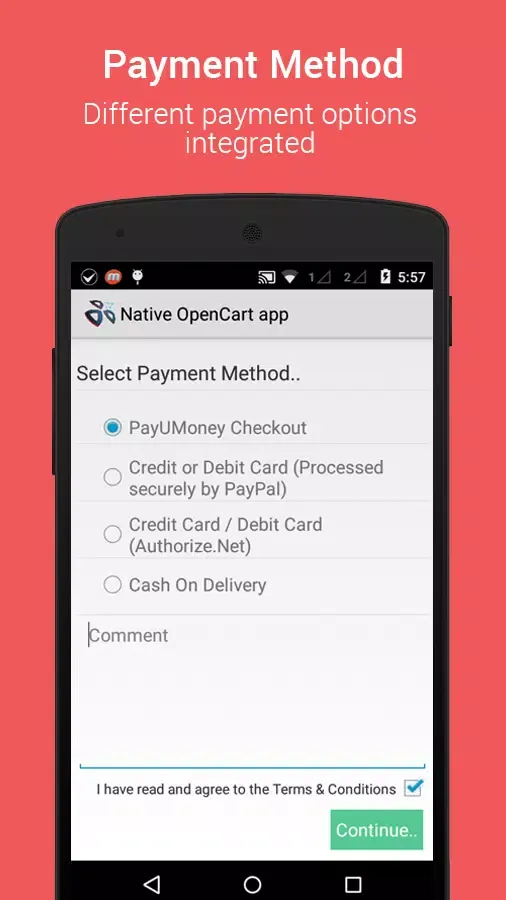 ZenCart Mobile App Ekran Görüntüleri