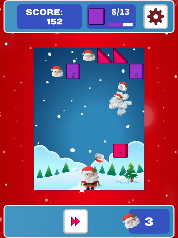 Brick Breaker Santa iPad  Screenshots