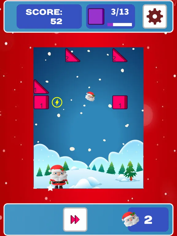 Brick Breaker Santa iPad  Screenshots