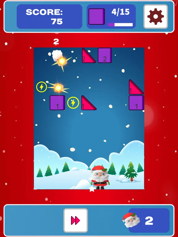 Brick Breaker Santa iPad  Screenshots
