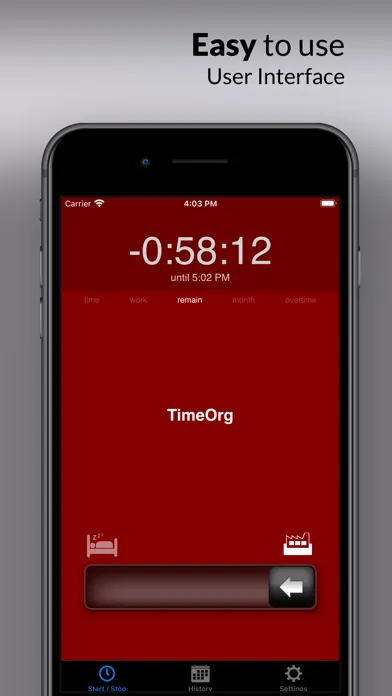 Capturas de tela do TimeOrg