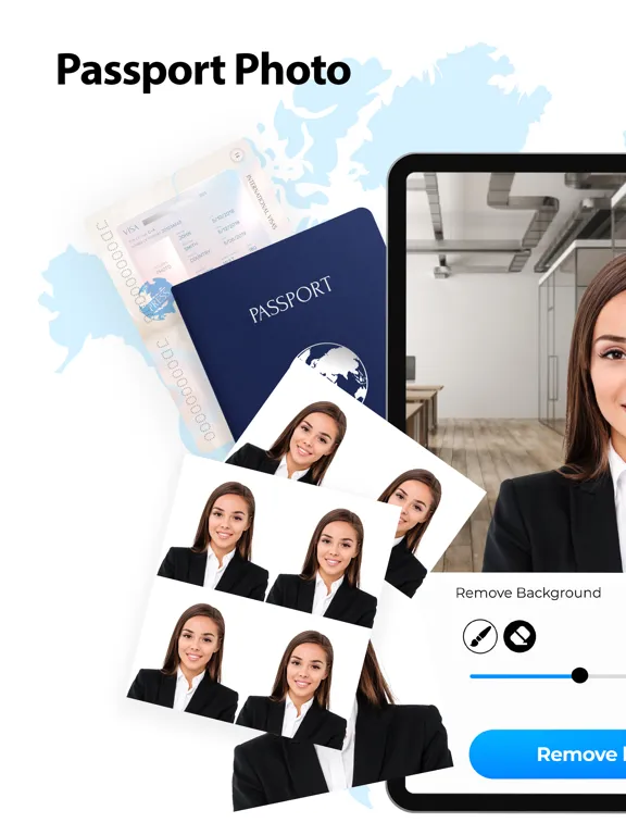 Passport Size ID Photo Maker iPad  스크린샷