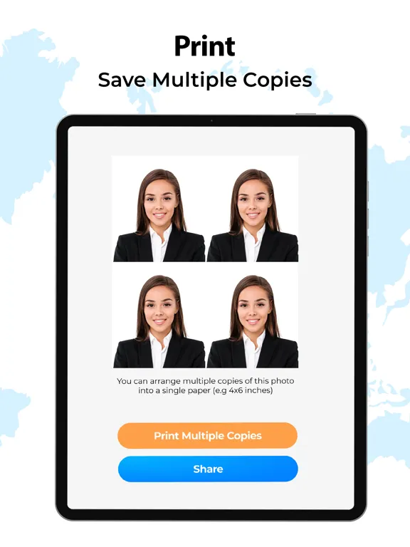 Passport Size ID Photo Maker iPad  스크린샷
