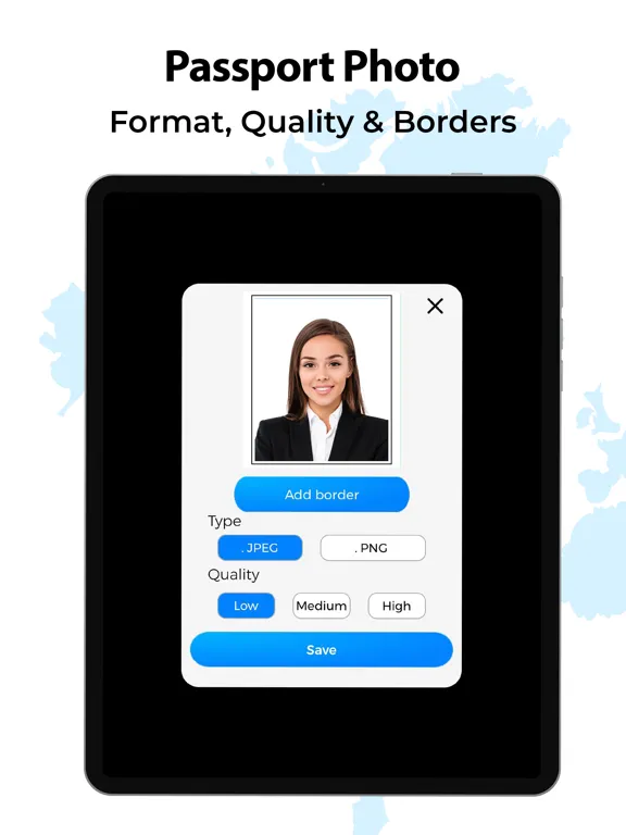 Passport Size ID Photo Maker iPad  스크린샷