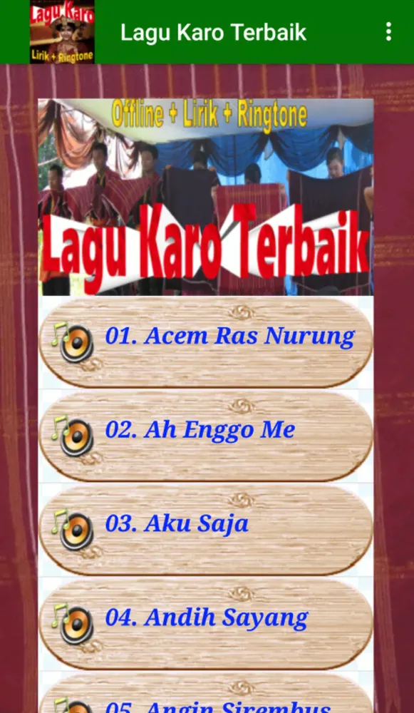Lagu Karo Offline + Ringtone Screenshots