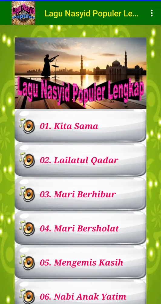 Zrzuty ekranu Lagu Nasyid Populer Lengkap