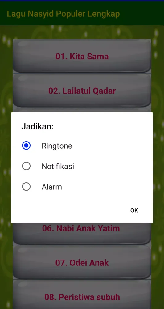 Zrzuty ekranu Lagu Nasyid Populer Lengkap