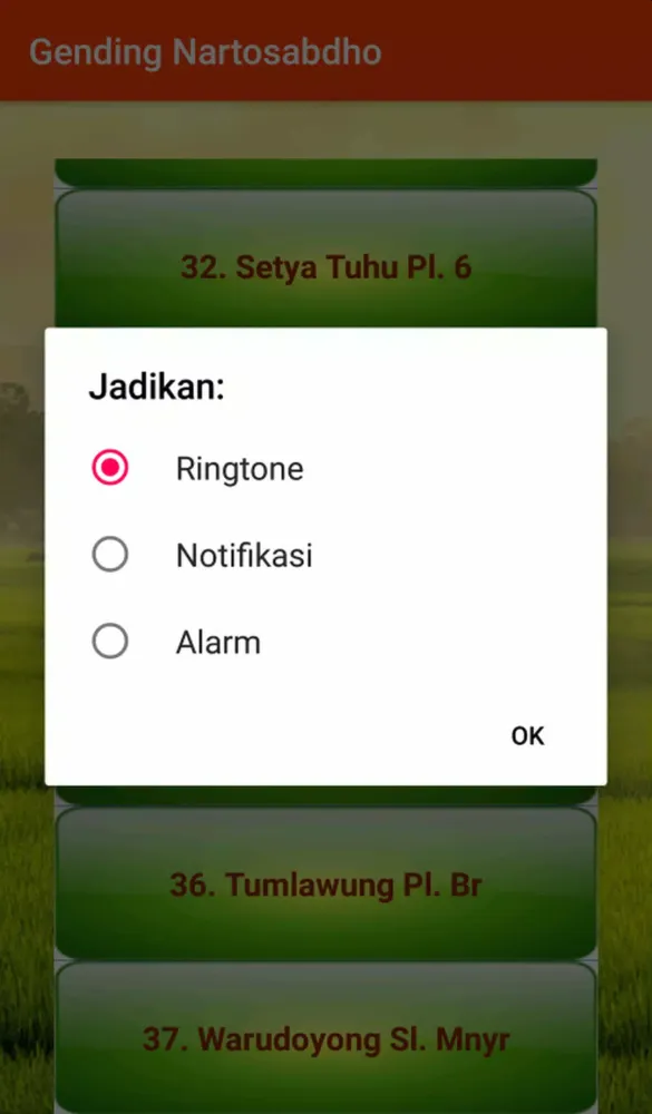 ภาพหน้าจอของ Lagu Gending Jawa Nartosabdho