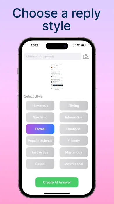 Chat Replies AI Generator スクリーンショット