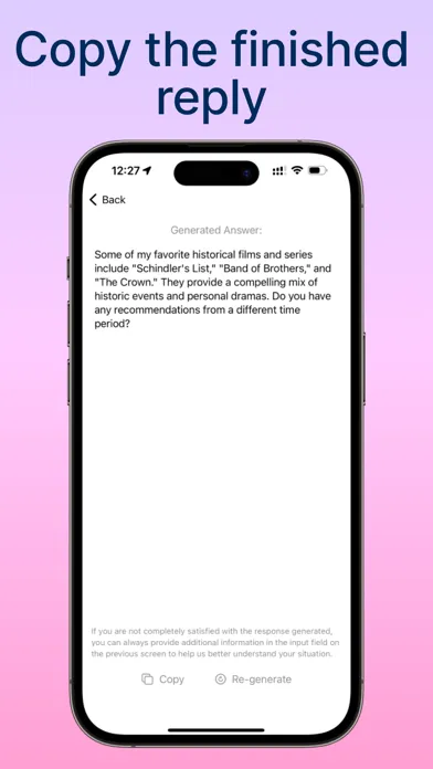 Chat Replies AI Generator スクリーンショット