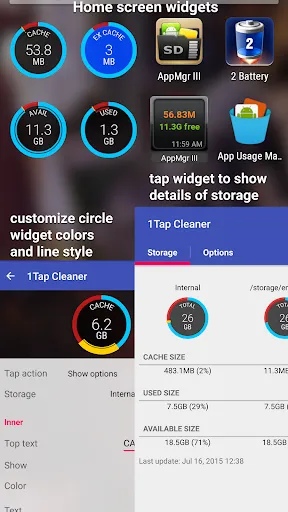 Tangkapan layar 1Tap Cleaner (clear cache)