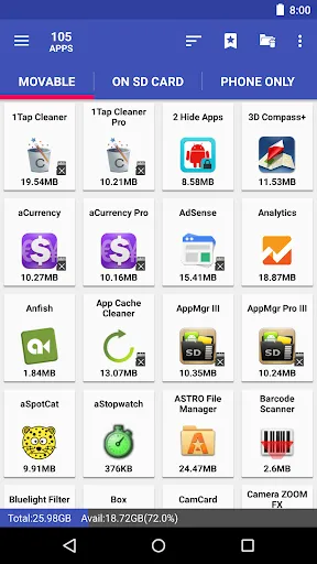 AppMgr III (App 2 SD) سکرین شاٹس