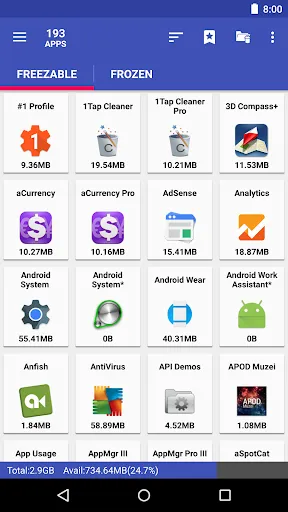 AppMgr III (App 2 SD) سکرین شاٹس