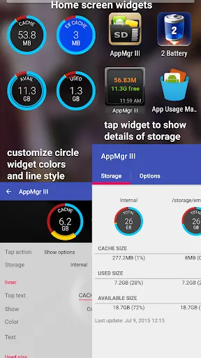 Capturas de tela do AppMgr Pro III (App 2 SD)