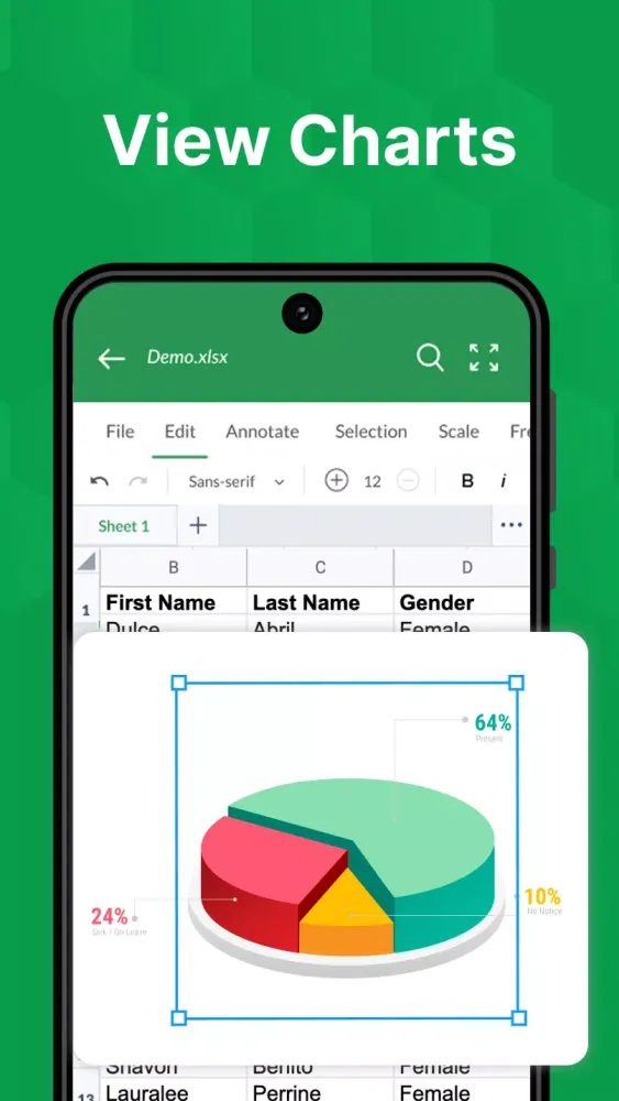 Ảnh chụp màn hình của XLSX Reader: XLS Viewer Editor