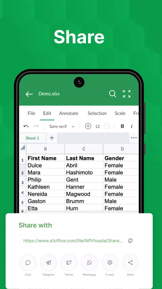 Ảnh chụp màn hình của XLSX Reader: XLS Viewer Editor