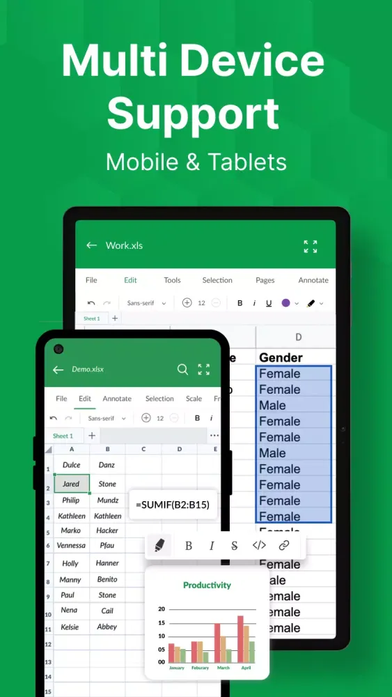 Ảnh chụp màn hình của XLSX Reader: XLS Viewer Editor