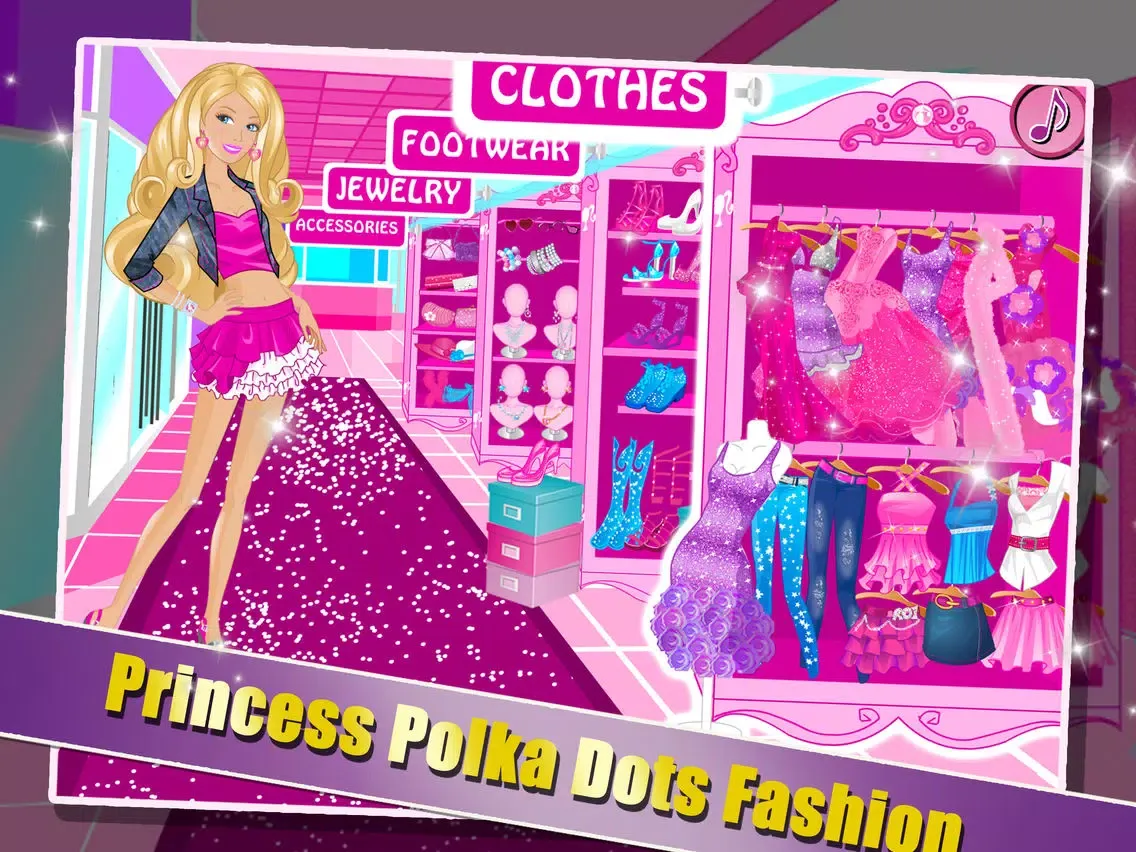 Ảnh chụp màn hình của Princess Polka Dots Fashion iPad 