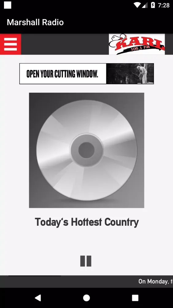 Screenshot di Marshall Radio App