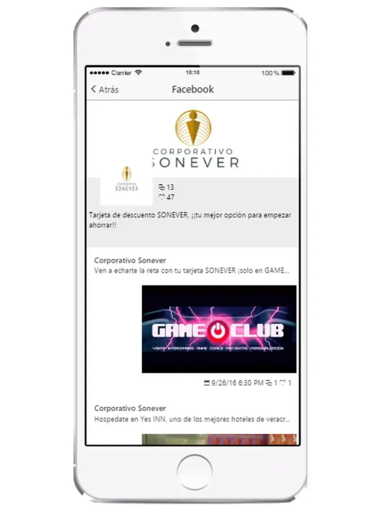 Captures d'écran de Corporativo Sonever iPad 