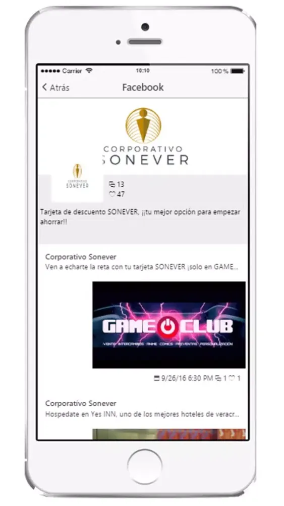 Captures d'écran de Corporativo Sonever