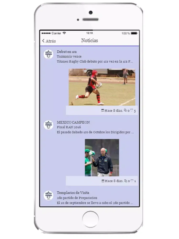 ภาพหน้าจอของ Titanes Rugby Club Veracruz A. iPad 