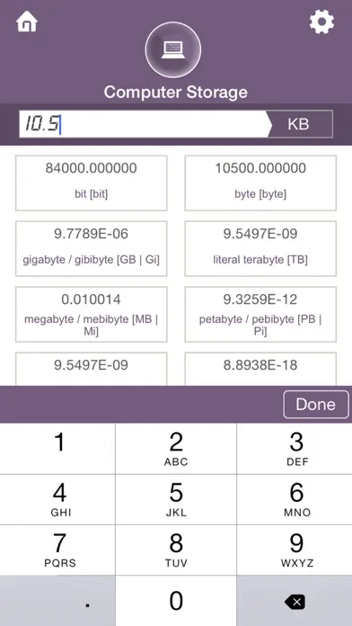 Ảnh chụp màn hình của Metric Unit Converter