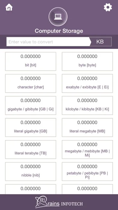 Ảnh chụp màn hình của Metric Unit Converter