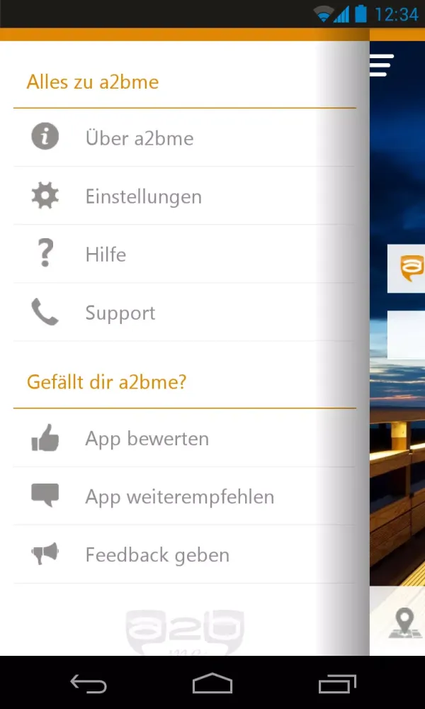 Trip-& Travelplaner a2bme-Navi Screenshots