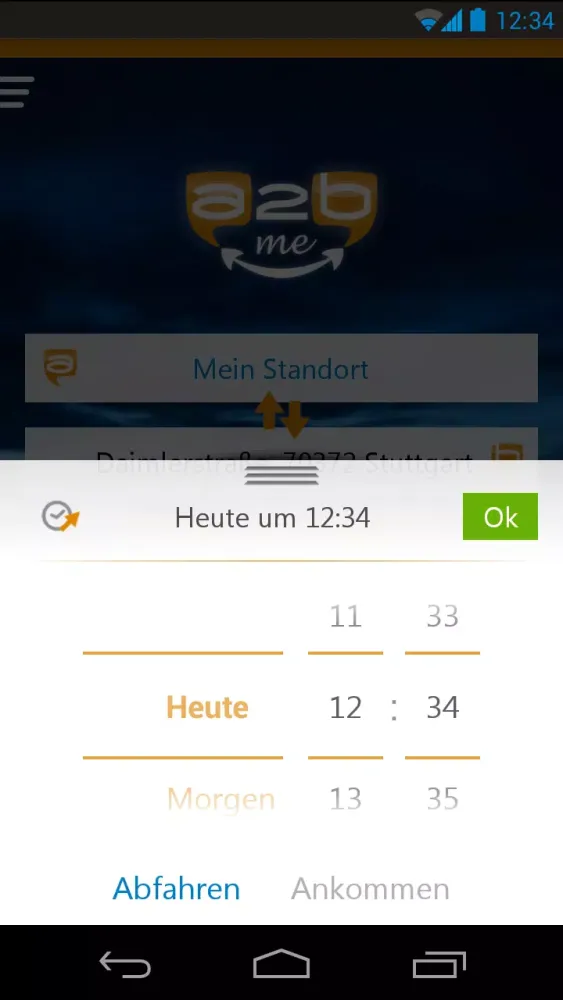 Trip-& Travelplaner a2bme-Navi Screenshots