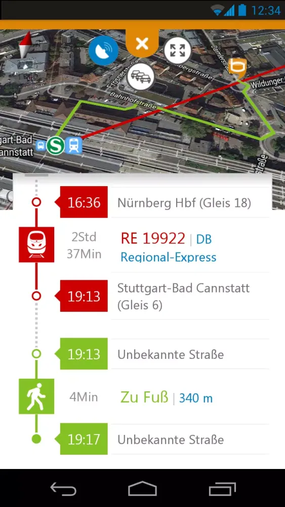 Trip-& Travelplaner a2bme-Navi Screenshots