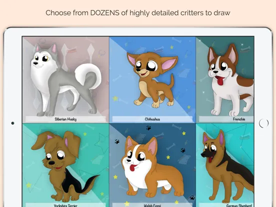 How To Draw Dogs and Puppies iPad 应用截图