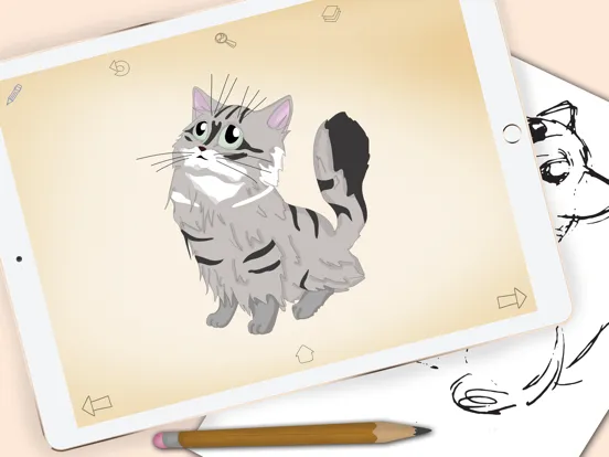 ภาพหน้าจอของ How To Draw Cats & Kittens iPad 