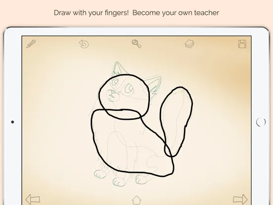 ภาพหน้าจอของ How To Draw Cats & Kittens iPad 