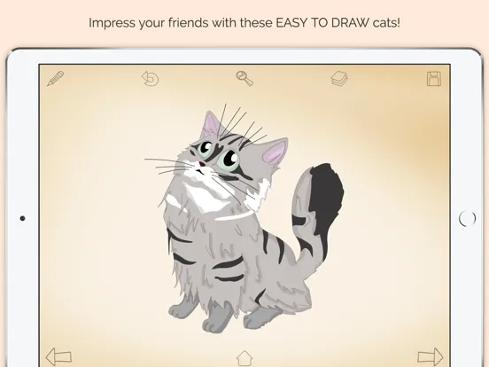 ภาพหน้าจอของ How To Draw Cats & Kittens iPad 